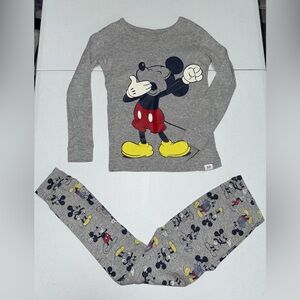 GAP Gray Mickey Mouse Kids Pajama Set